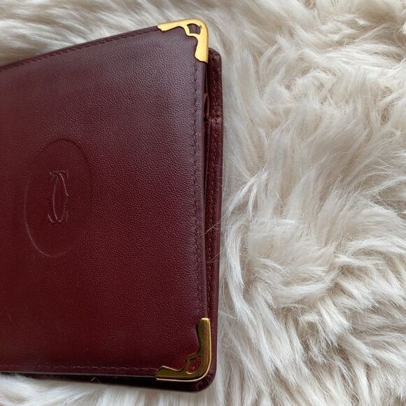Cartier Burgundy Leather Wallet - Picture 9 of 10